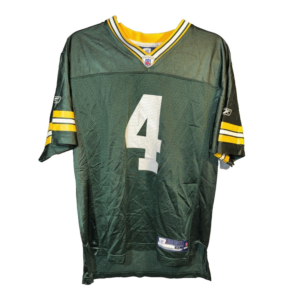 Brett Favre Green Bay Packers NFL Team Apparel Reebok Jersey Youth Size XL 18-20